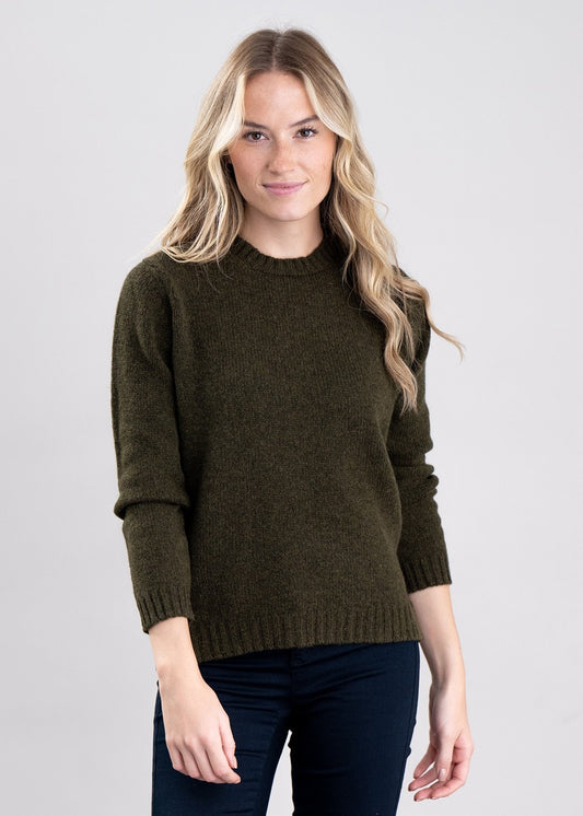 Sharon Shetland Crew Neck - Loden - 1