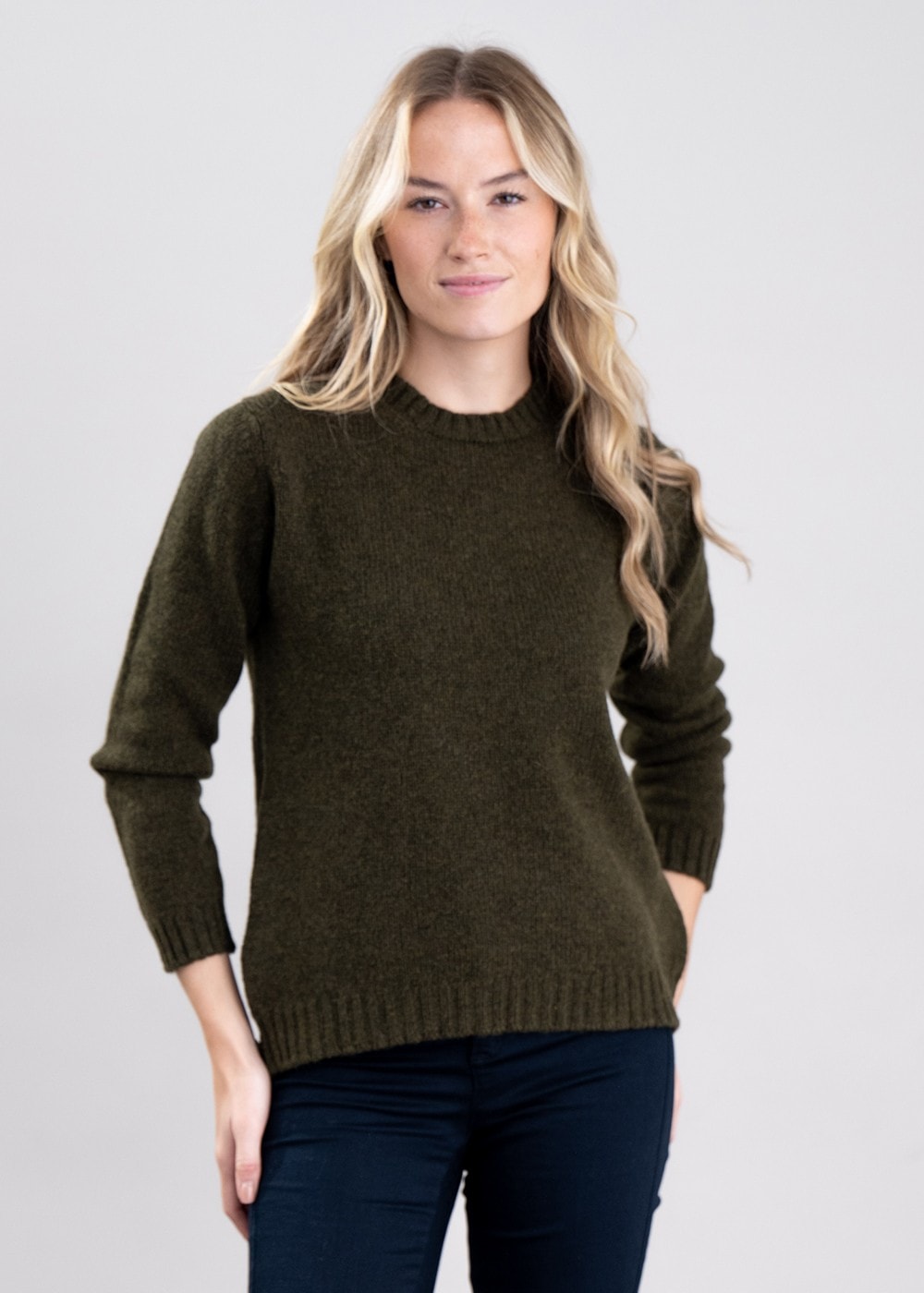 Sharon Shetland Crew Neck - Loden - 2