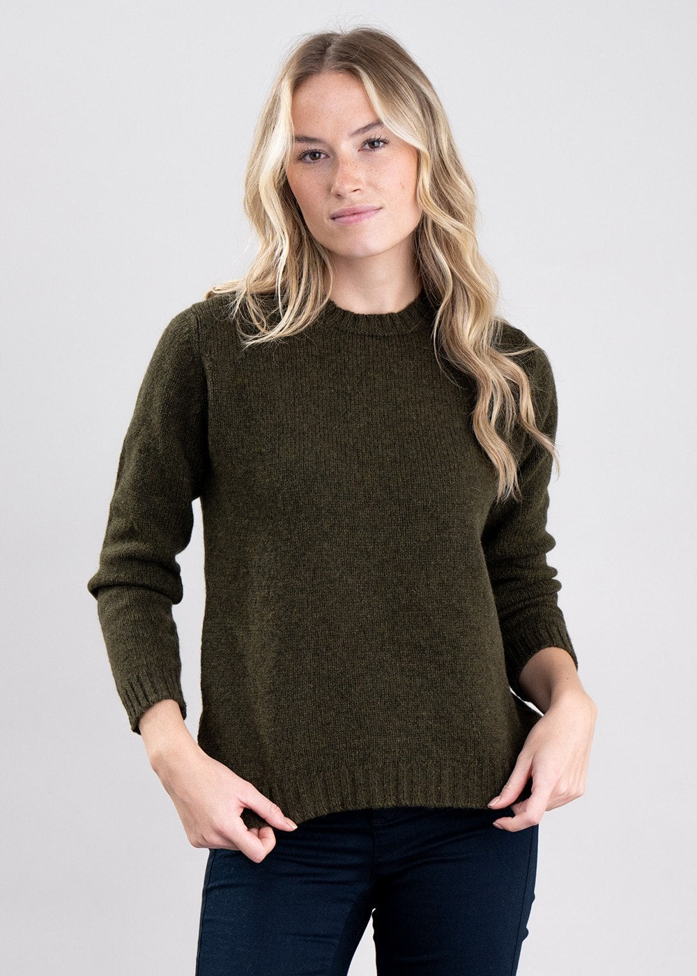 Sharon Shetland Crew Neck - Loden - 4