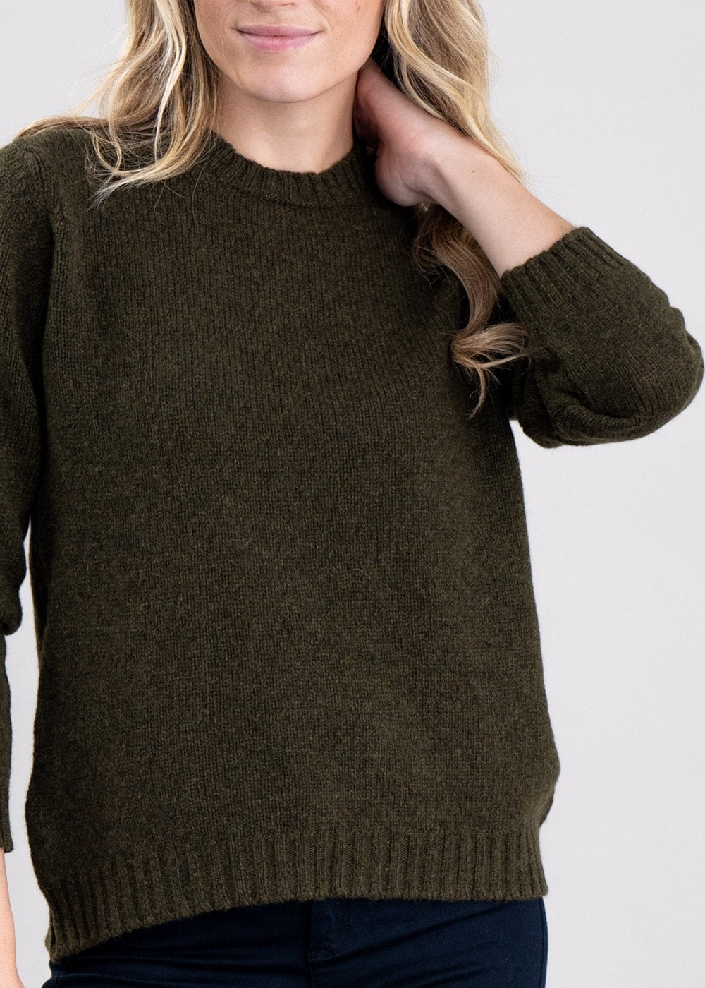 Sharon Shetland Crew Neck - Loden - 5