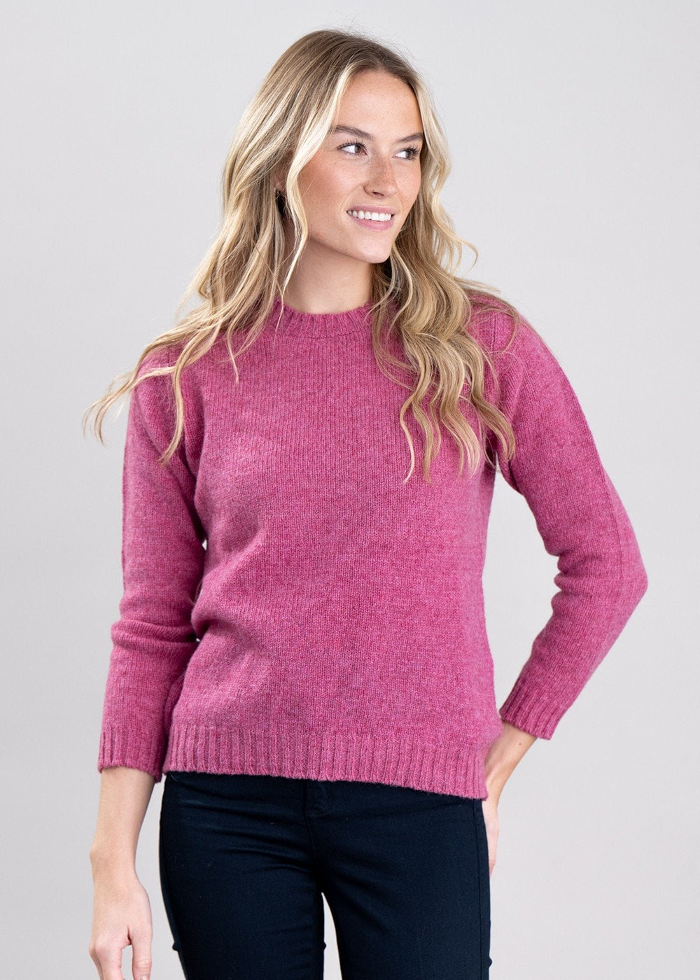 Sharon Shetland Crew Neck - Blush - 3