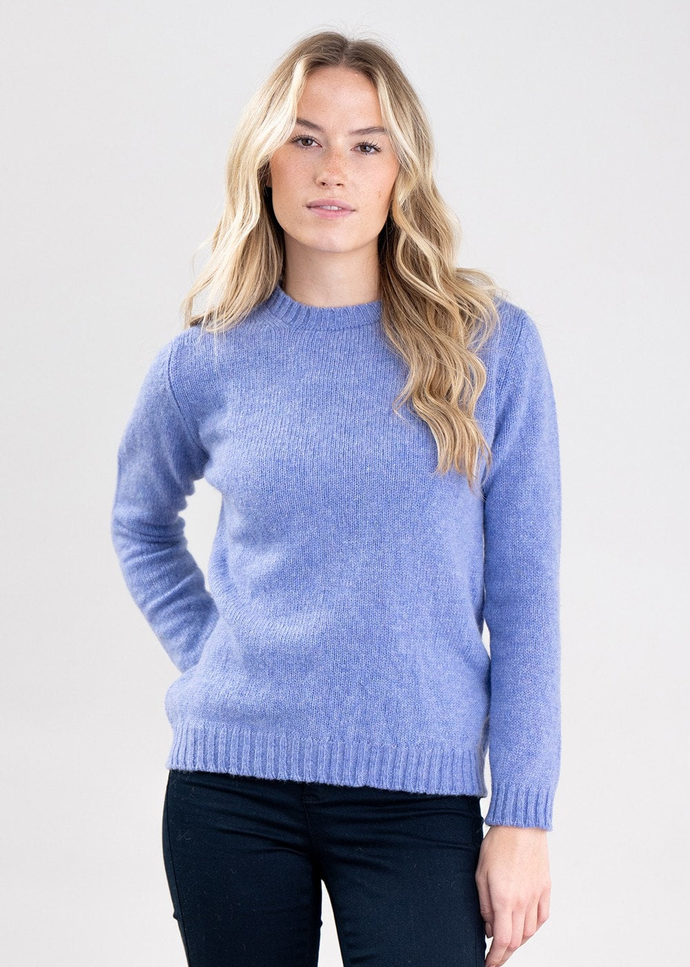 Sharon Shetland Crew Neck - Cornflower - 4