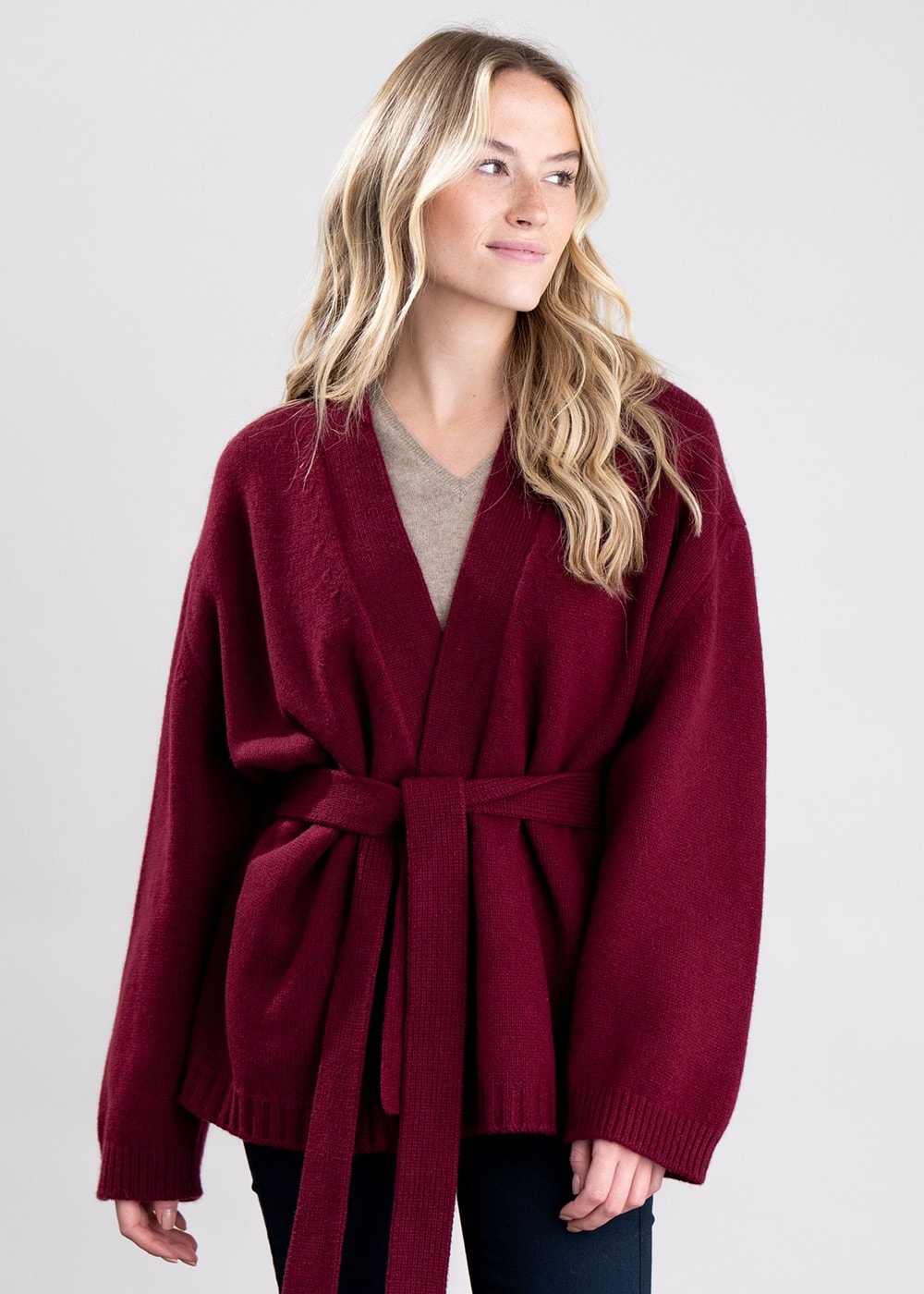 Margaret Kimono Cardigan - Bordeaux - 1