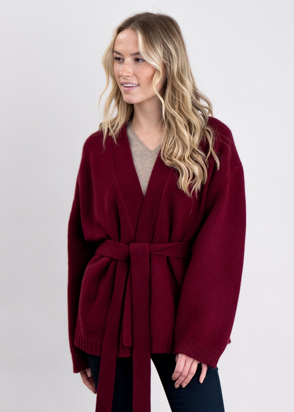 Margaret Kimono Cardigan - Bordeaux - 3