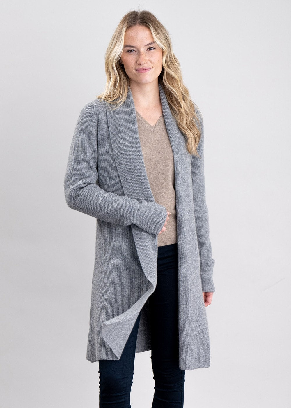 Margot Shawl Cardigan - Flannel Grey - 1