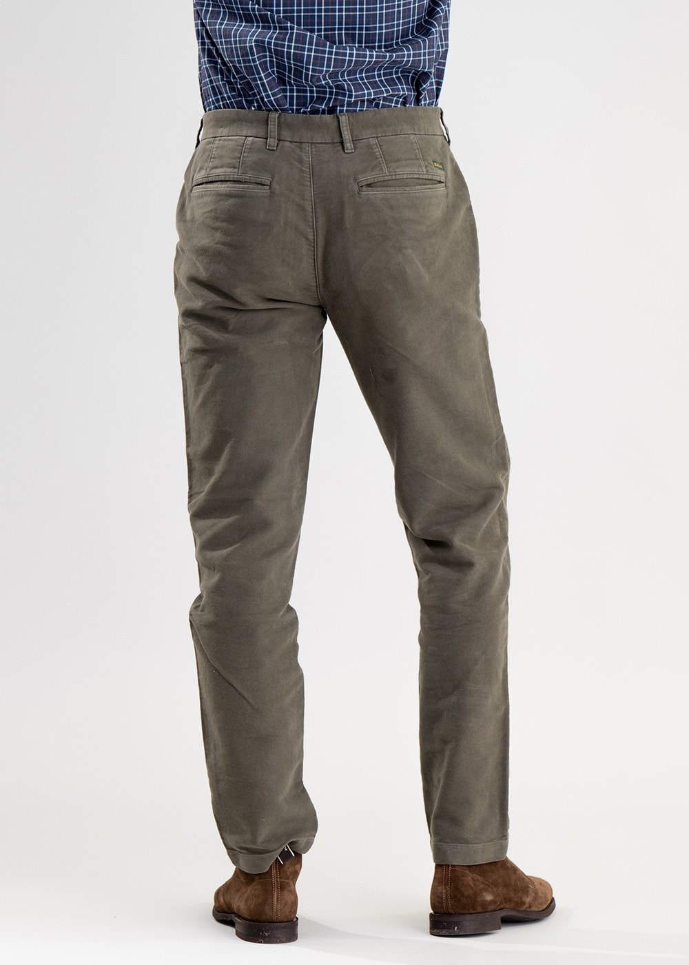 Neuston Moleskin Trousers - Dark Olive - 3