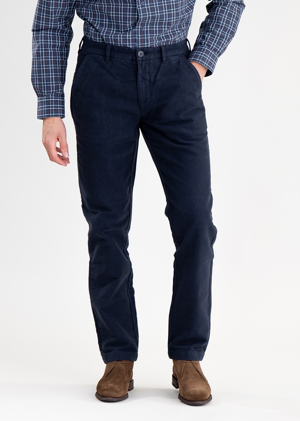 Neuston Moleskin Trousers - City Navy - 1