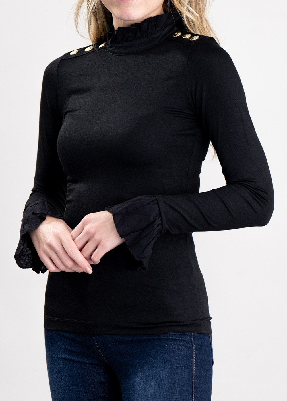 Lilibet Jersey T-Shirt - Black - 4