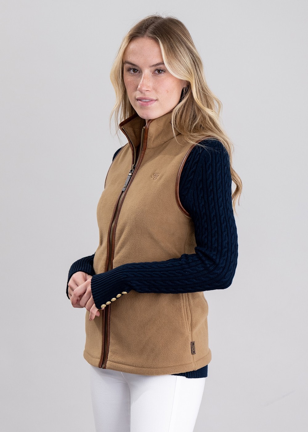 Country Fleece Gilet - Coffee - 2