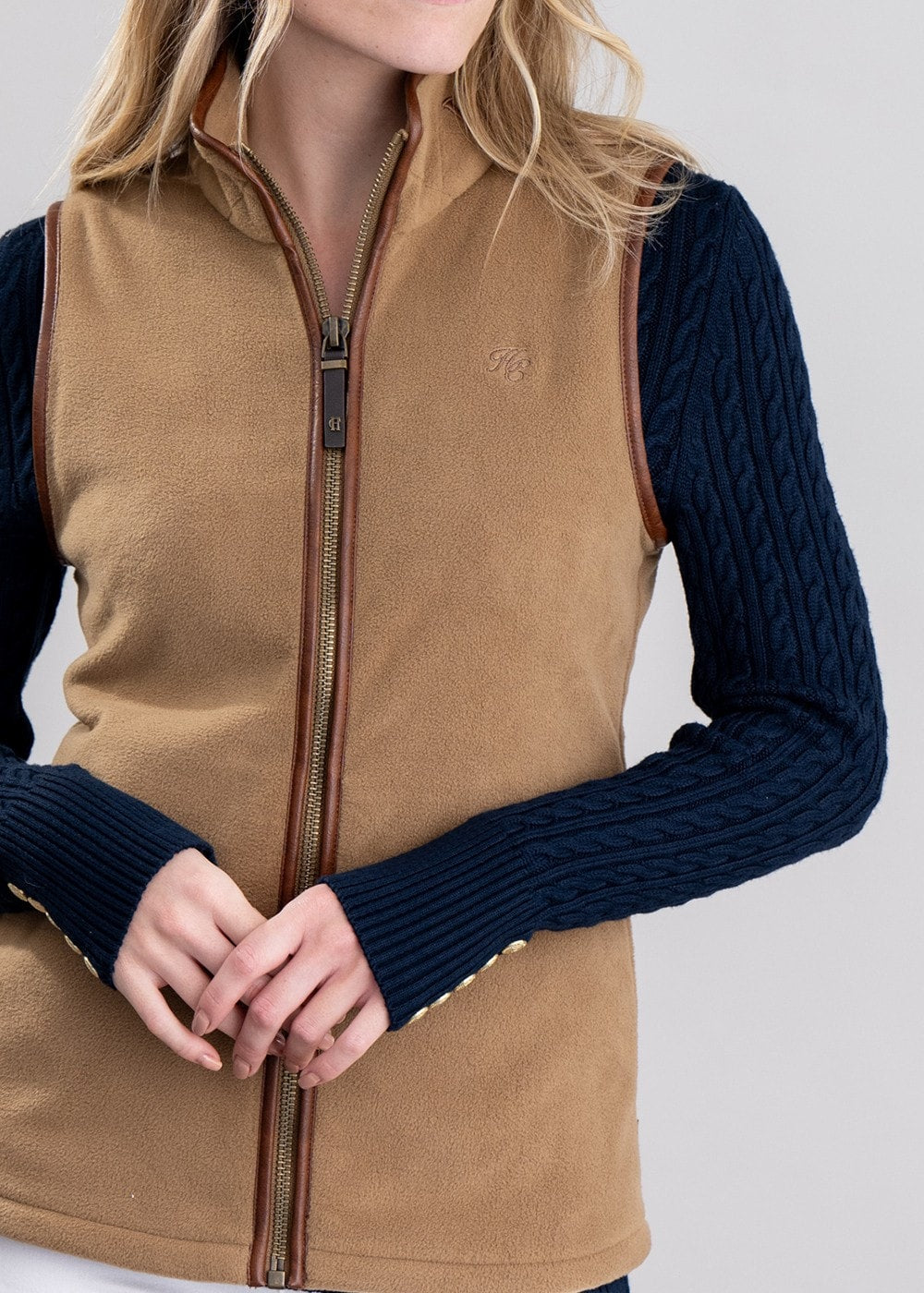 Country Fleece Gilet - Coffee - 4