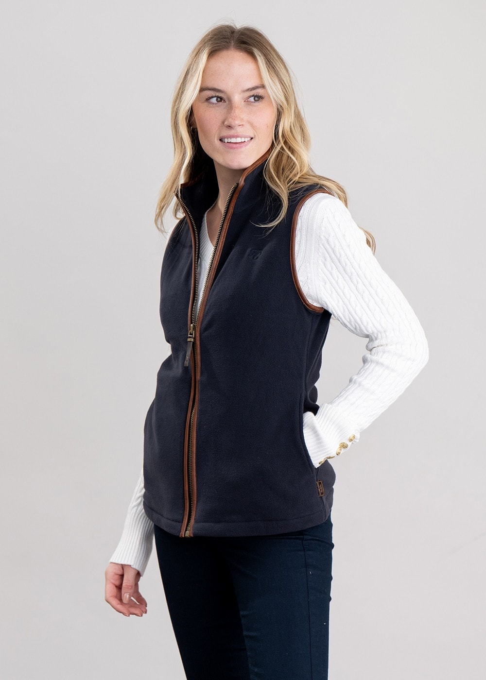 Country Fleece Gilet - Ink Navy - 3