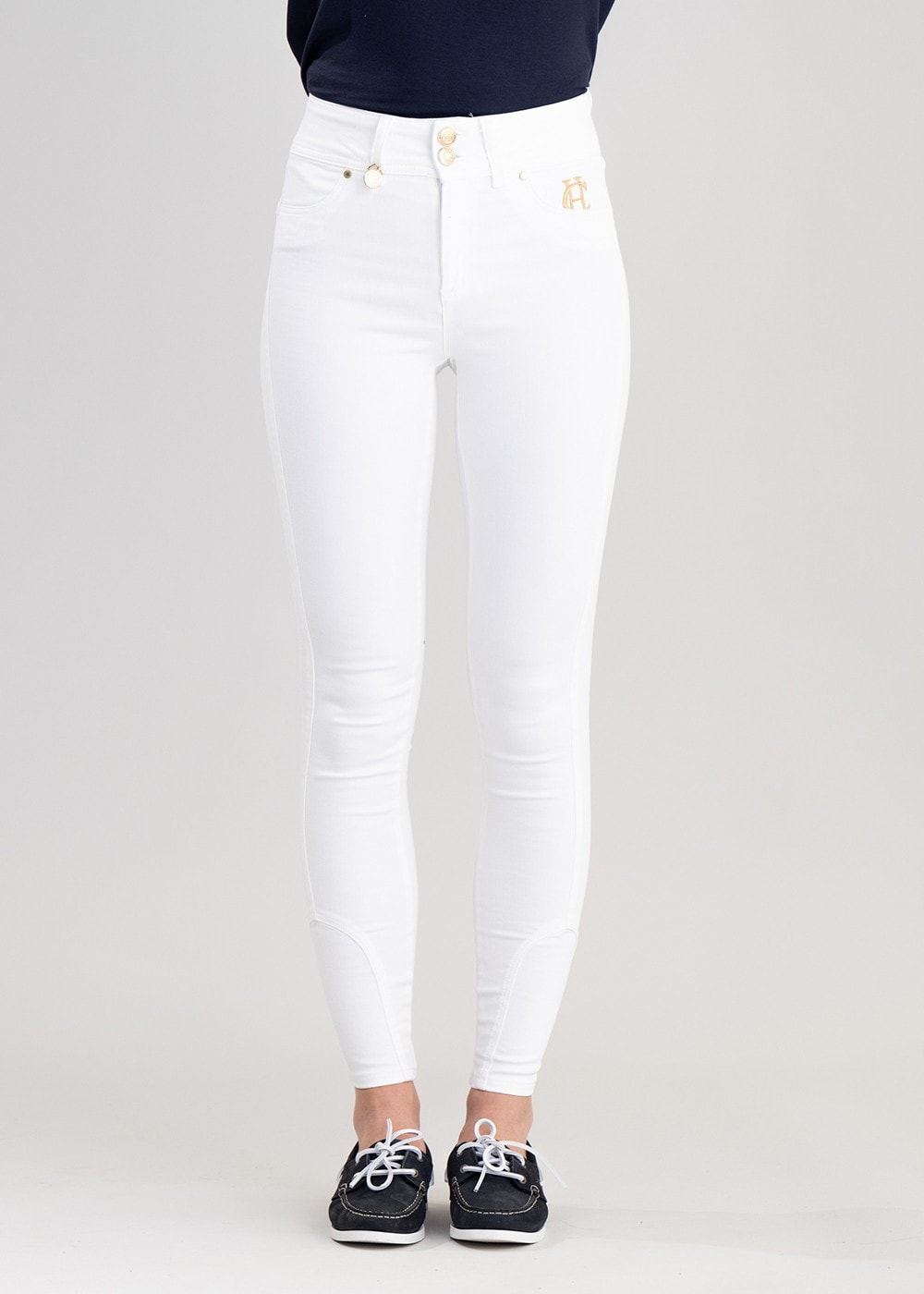 Jodhpur Jeans - White - 1