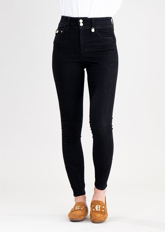 Thermal Jodhpur Jeans - Black - 1