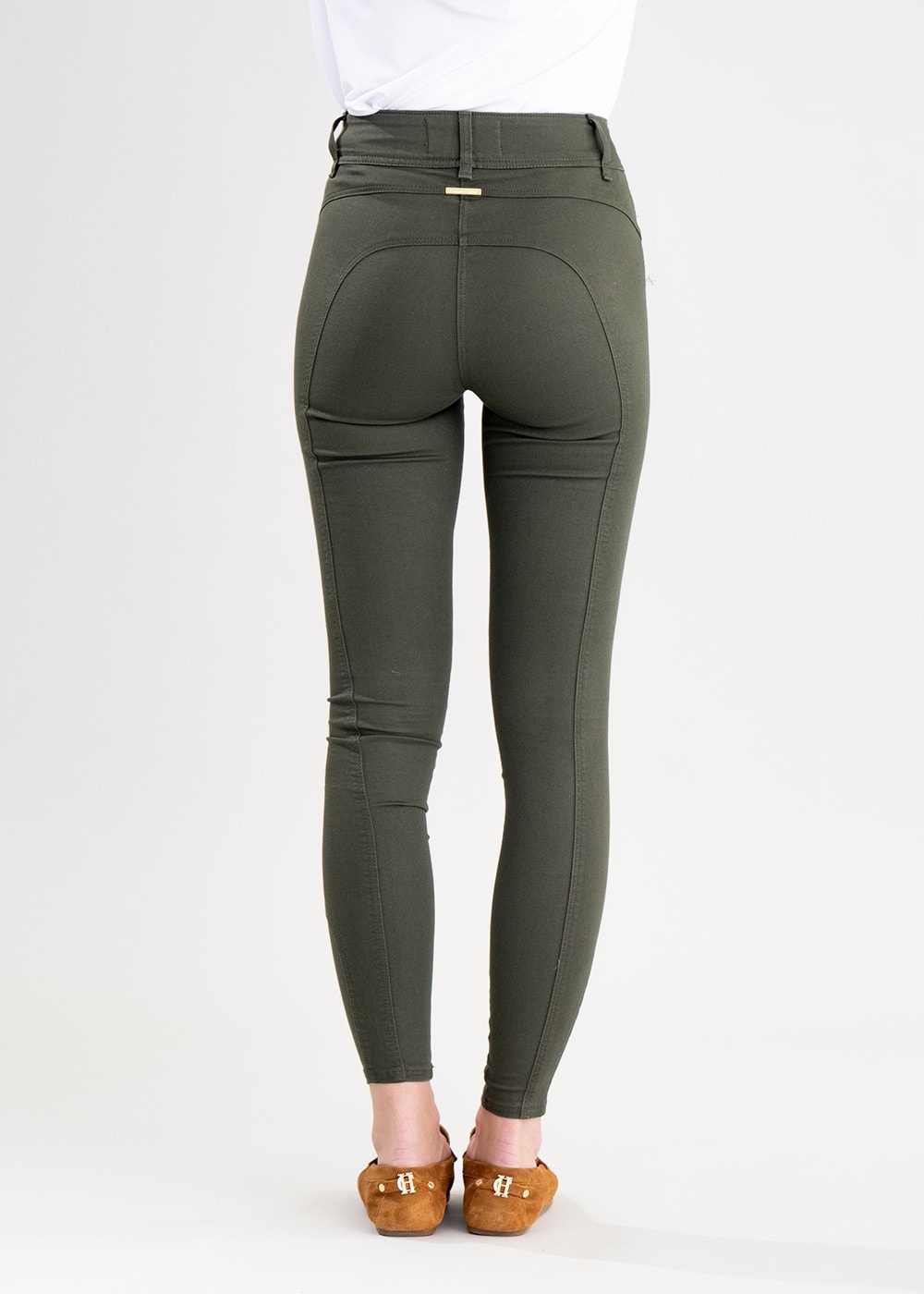 Biker Jeans - Hunter Green - 3