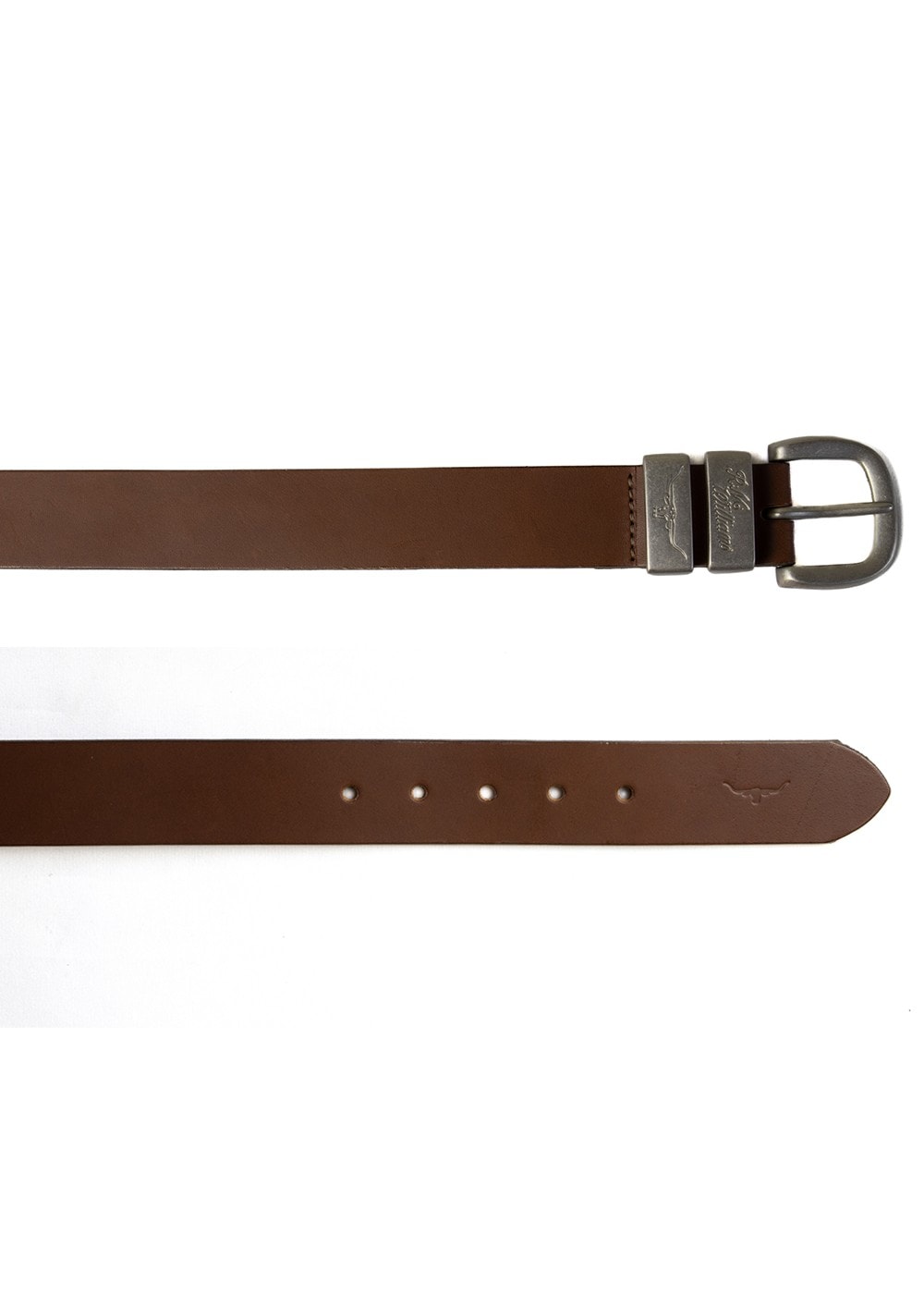 3 Piece 1.5" Silver Buckle Belt - Dark Tan - 3