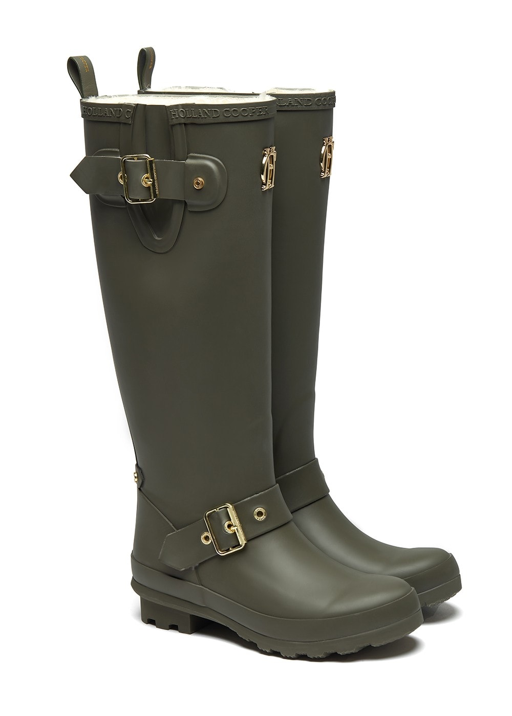 Sherpa Lined Regency Wellingtons - Matte Green - 1