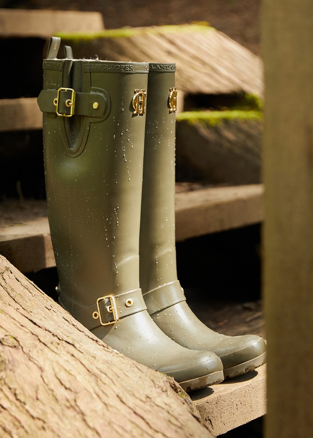 Sherpa Lined Regency Wellingtons - Matte Green - 6