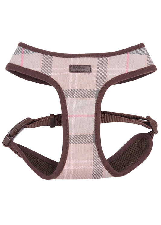 Tartan Dog Harness - Taupe and Pink Tartan - 1