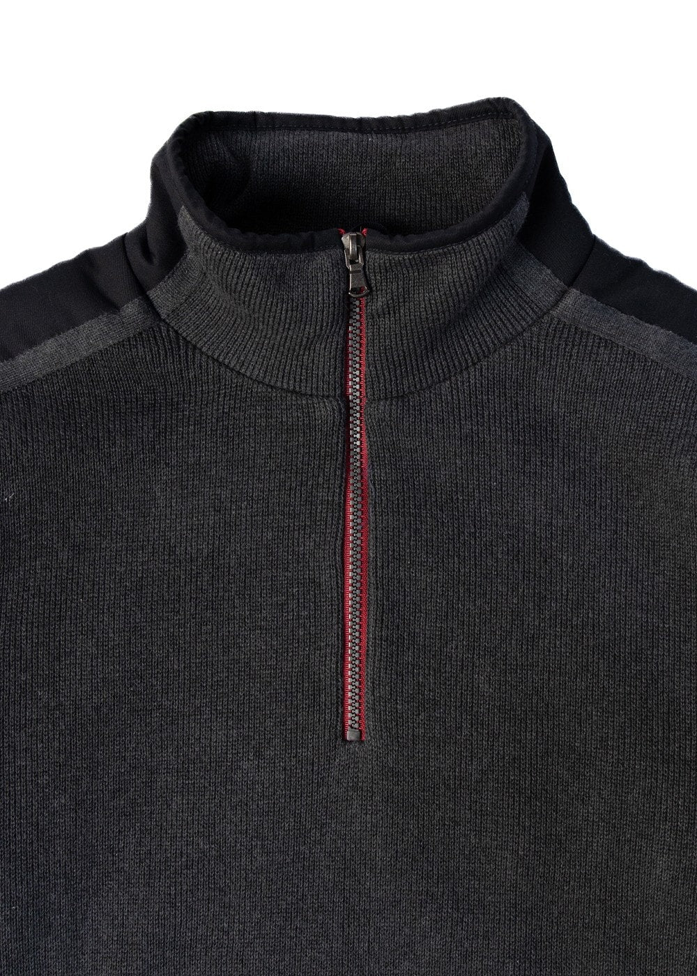 Peter T-Neck Windproof Sweater - Anthracite Melange - 3