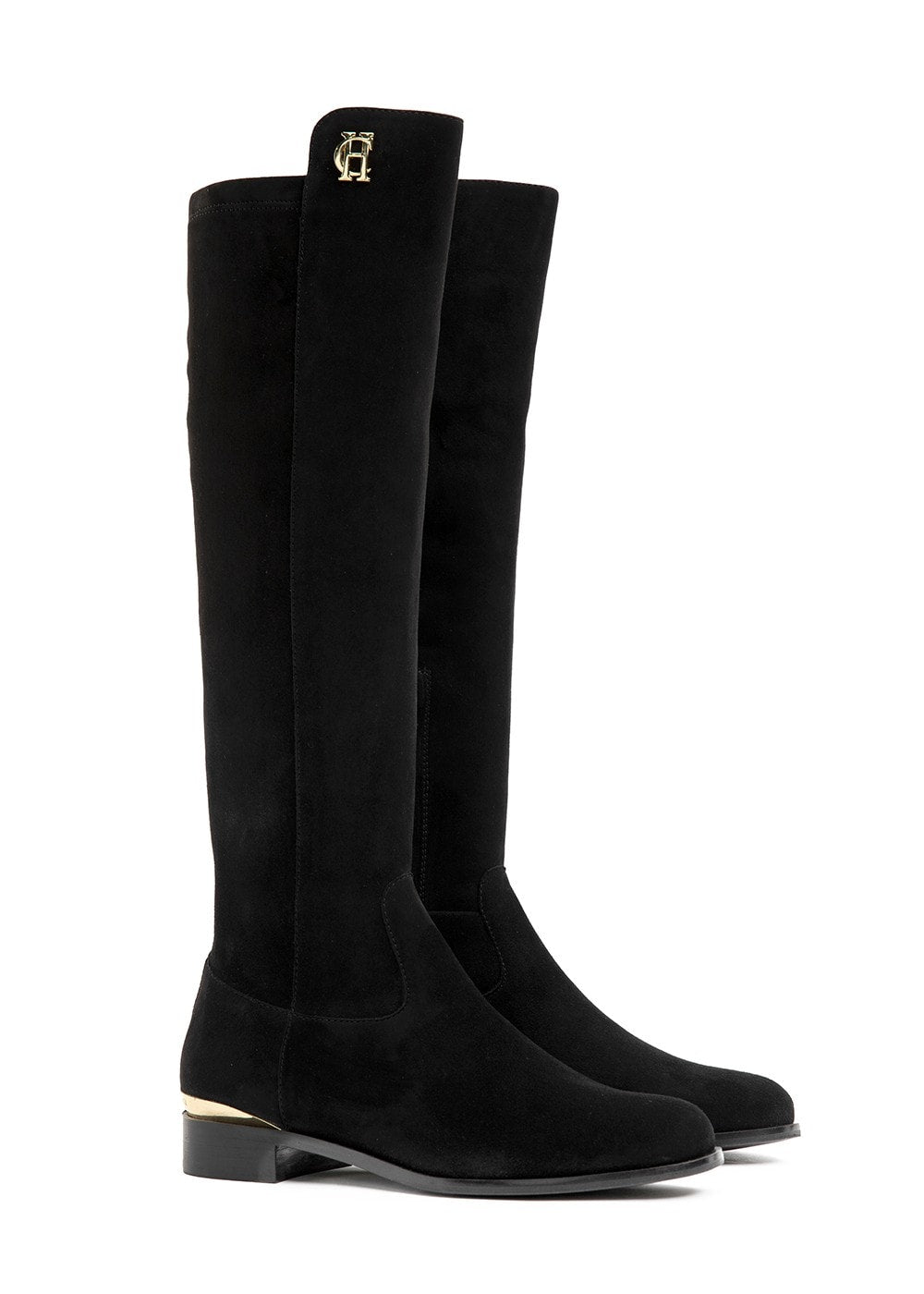 Albany Knee Boots - Black Suede - 1