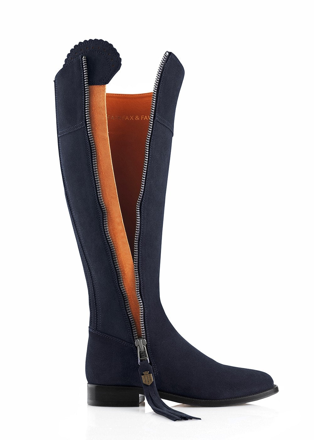 Suede Regina Boots - Navy - 3