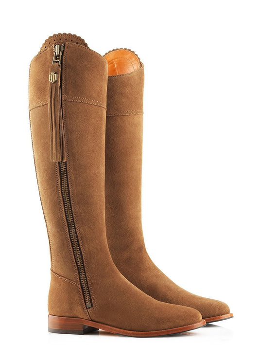 Suede Regina Sporting Fit Boots - Tan - 1