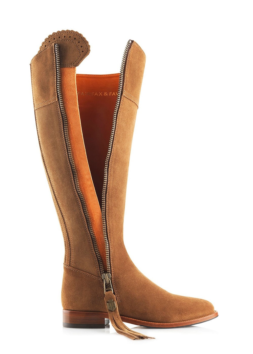 Suede Regina Sporting Fit Boots - Tan - 3