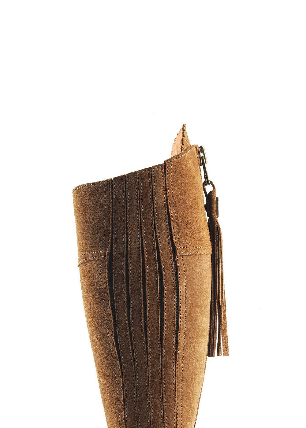 Suede Regina Narrow Fit Boots - Tan - 5