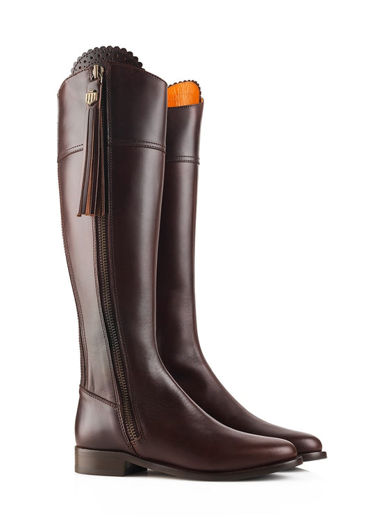 Leather Regina Boots - Mahogany - 1