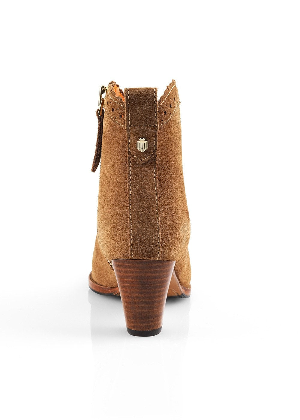 Suede Regina Ankle Boots - Tan - 4