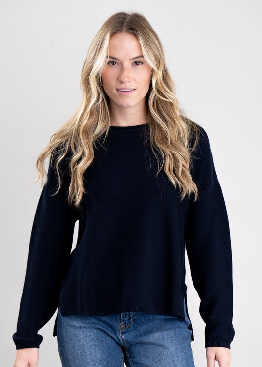 Marine Knitted Jumper - Navy - 1