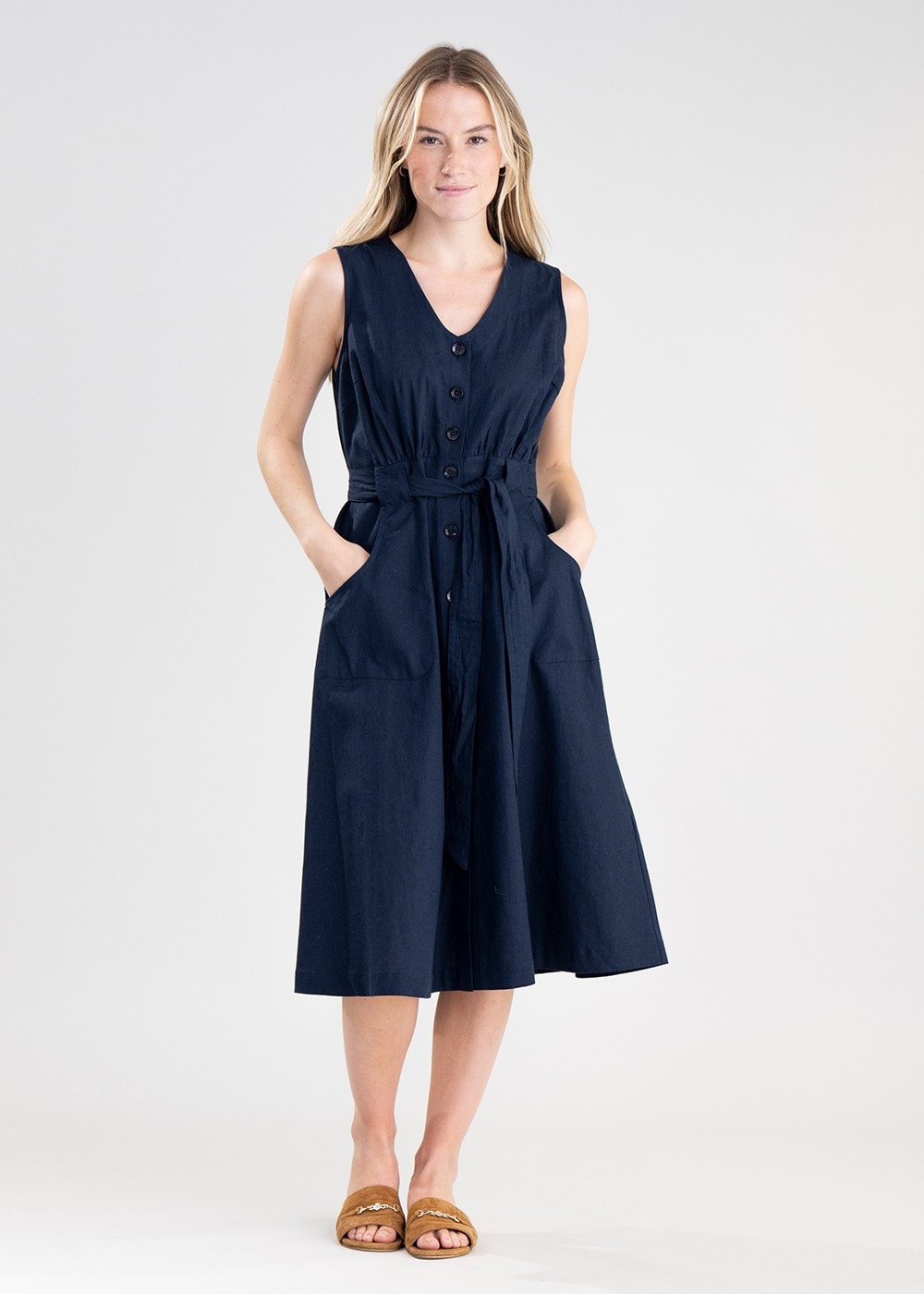 Rutherglen Midi Dress - Navy - 1