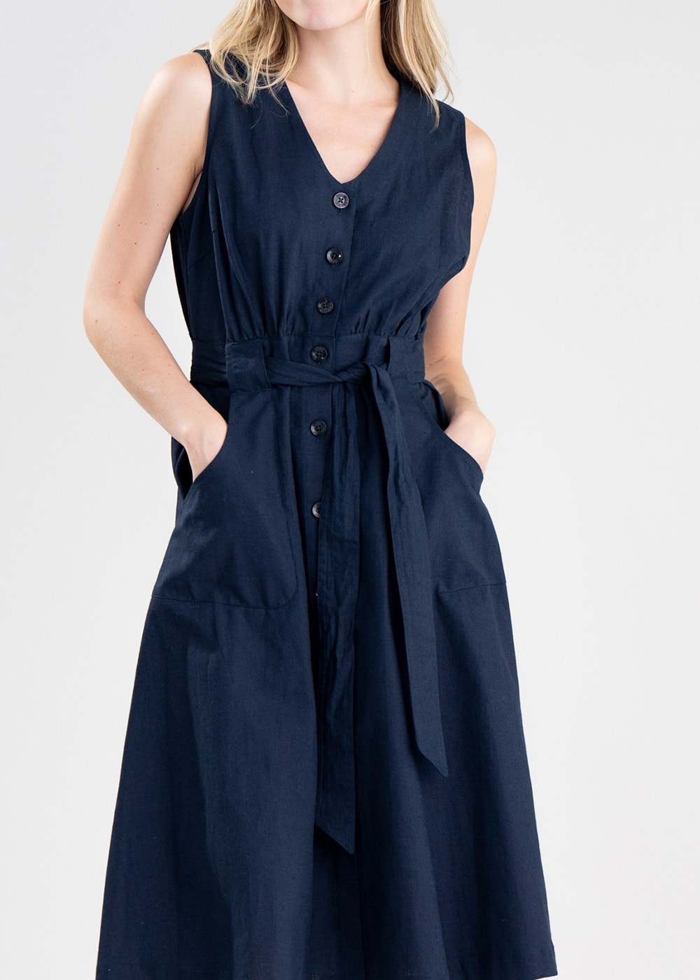 Rutherglen Midi Dress - Navy - 6