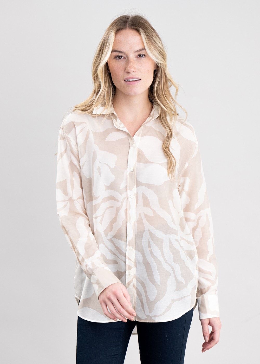 Palm Cotton Silk Shirt - Dry Sand - 1