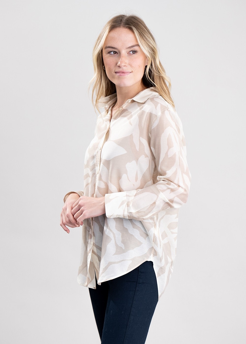 Palm Cotton Silk Shirt - Dry Sand - 3