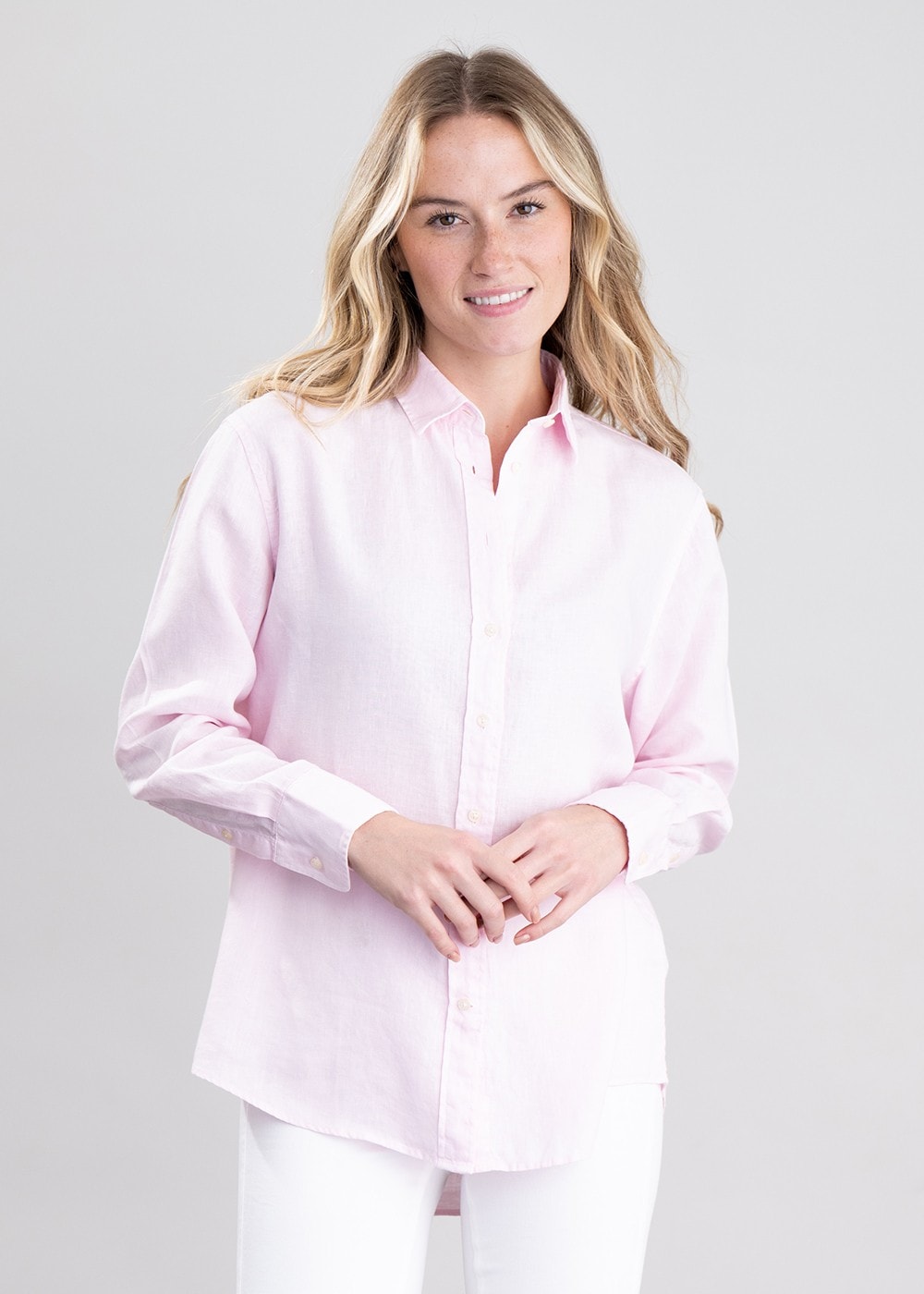 Salthouse Linen Shirt - Pale Pink - 4