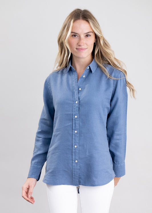 Salthouse Linen Shirt - French Navy - 1