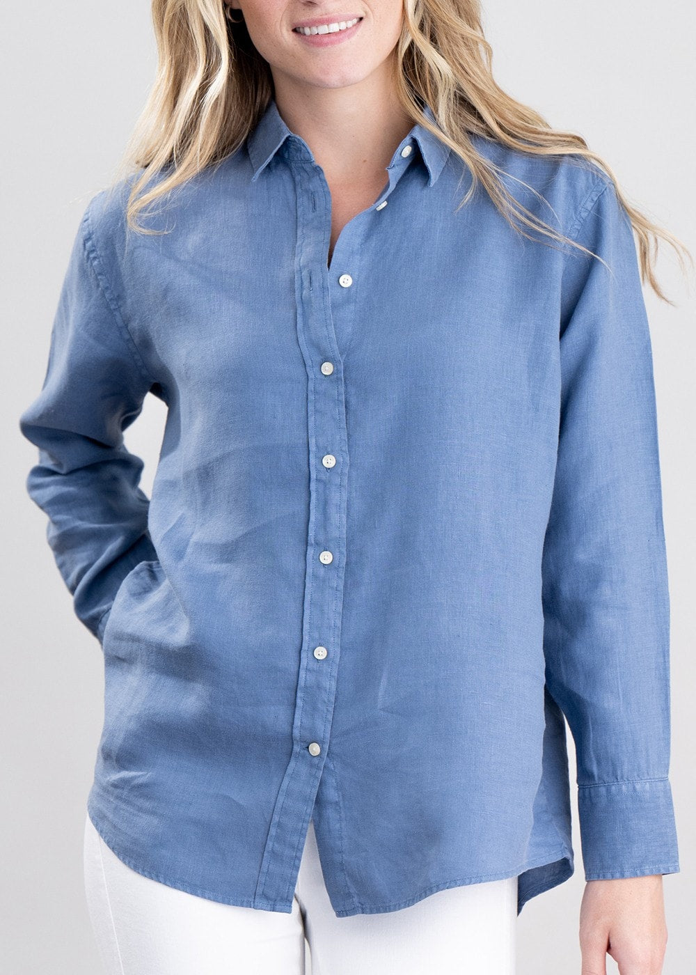 Salthouse Linen Shirt - French Navy - 5