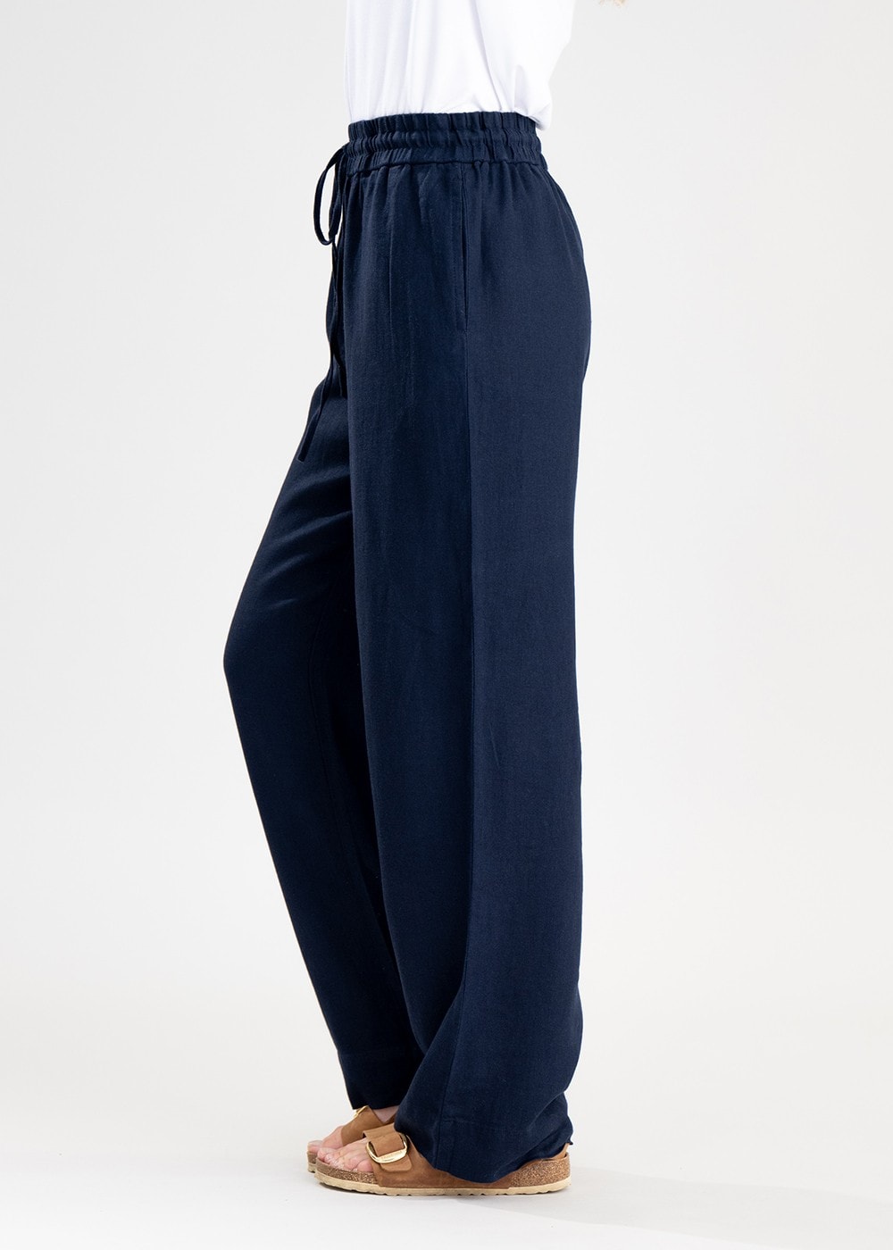 Daphne Linen Trousers - Navy - 2