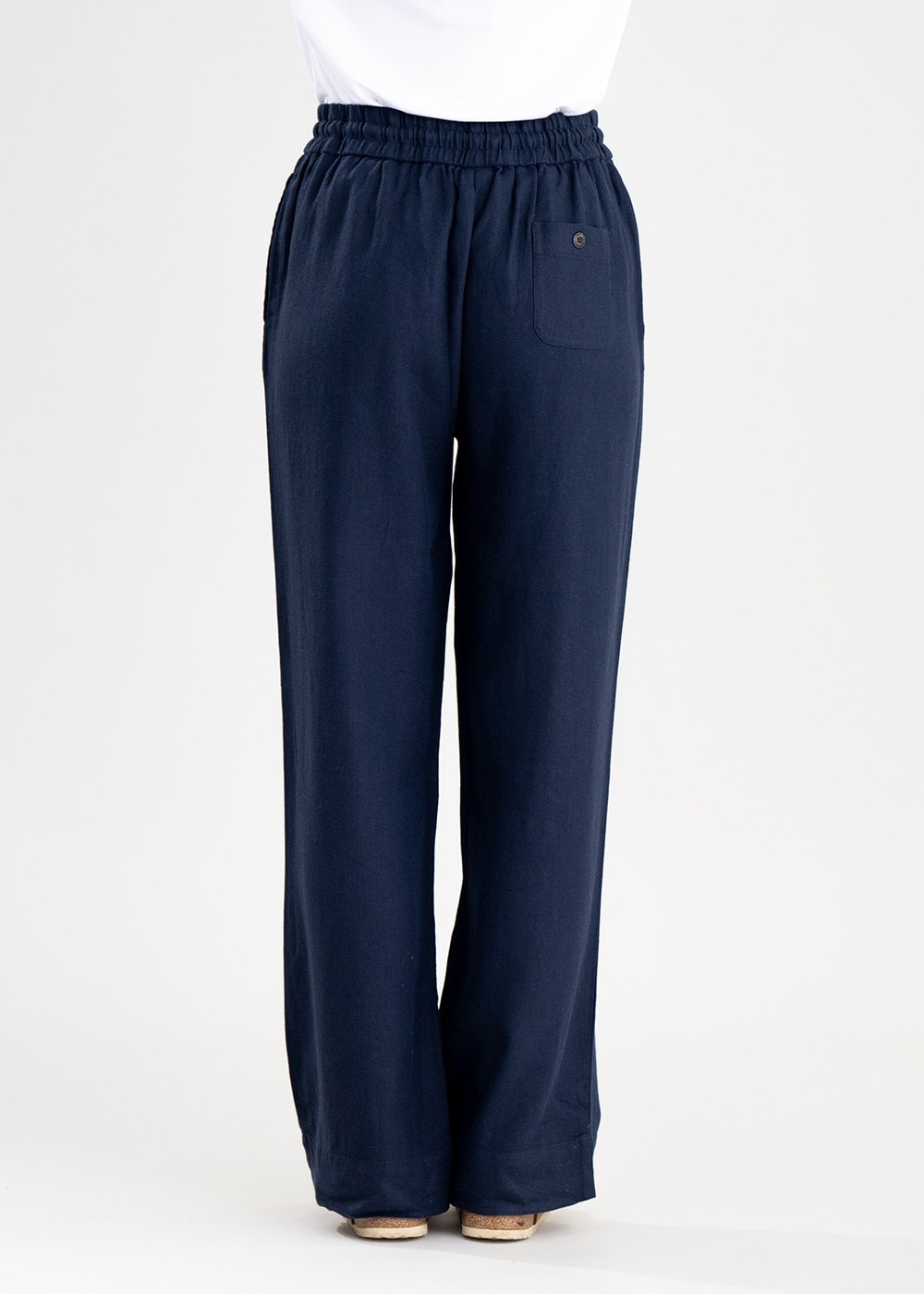 Daphne Linen Trousers - Navy - 3