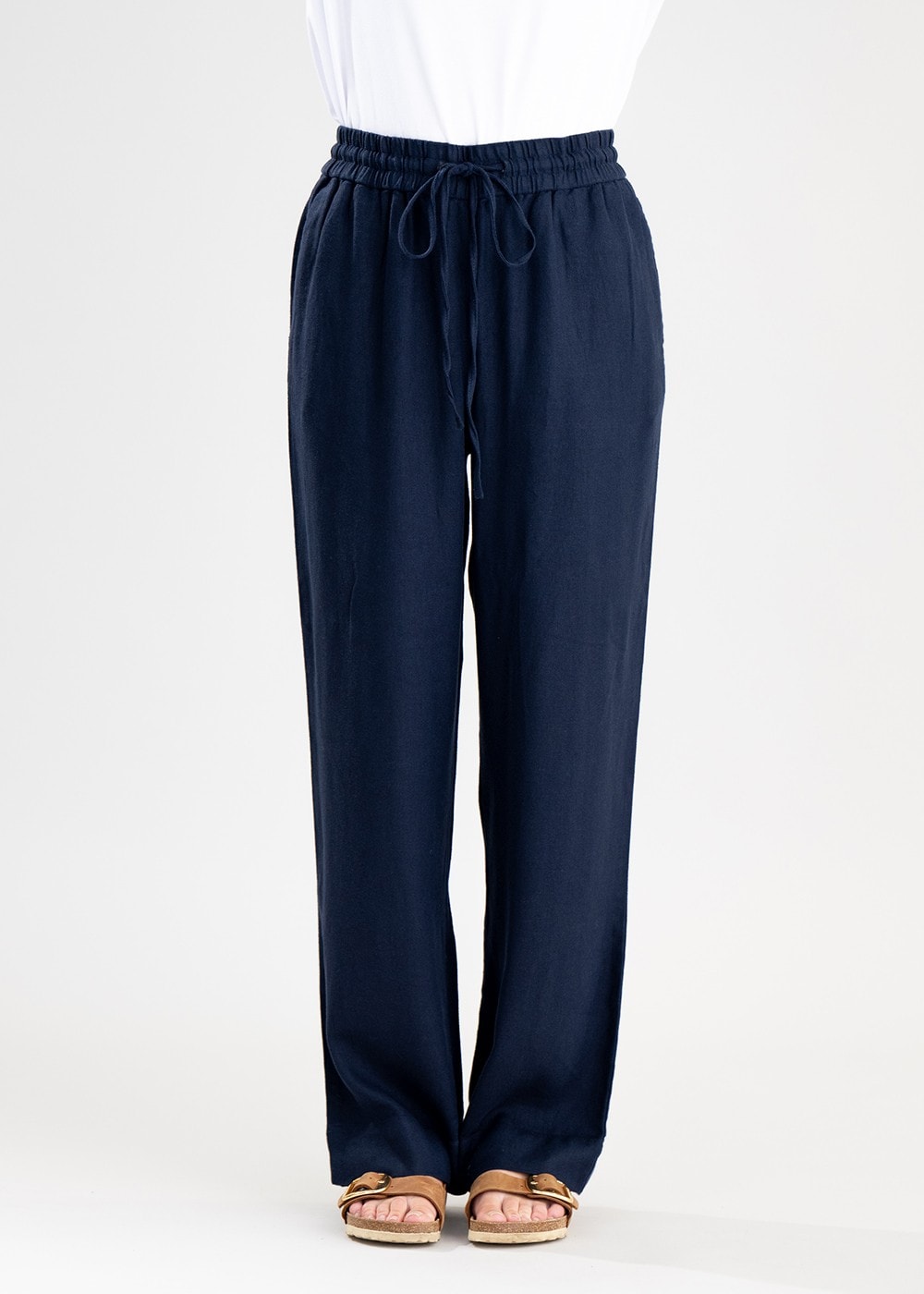 Daphne Linen Trousers - Navy - 4