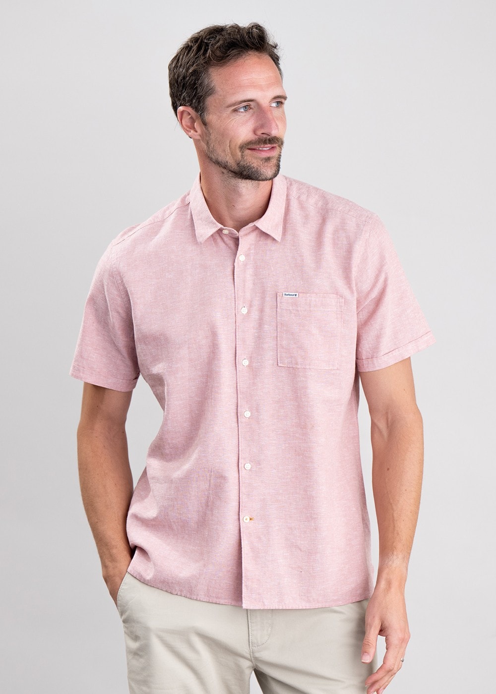 Nelson Short Sleeved Summer Shirt - Pink Clay - 1