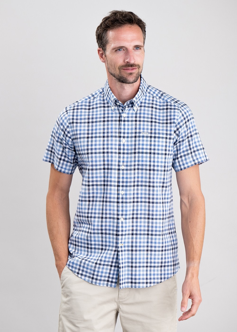 Kinson Short Sleeved Shirt - Navy - 3