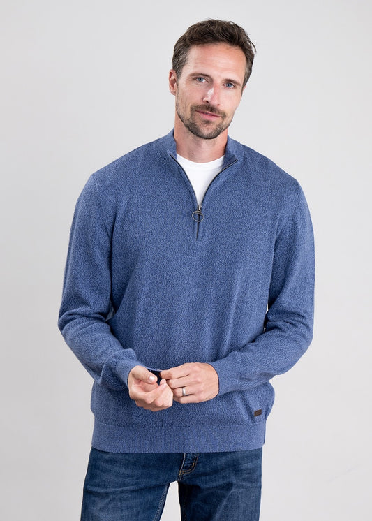 Whitfield Half Zip Sweater - Navy - 1