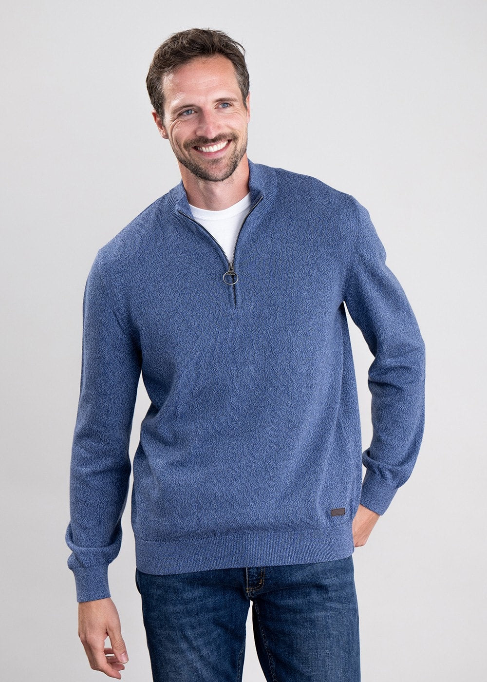 Whitfield Half Zip Sweater - Navy - 3