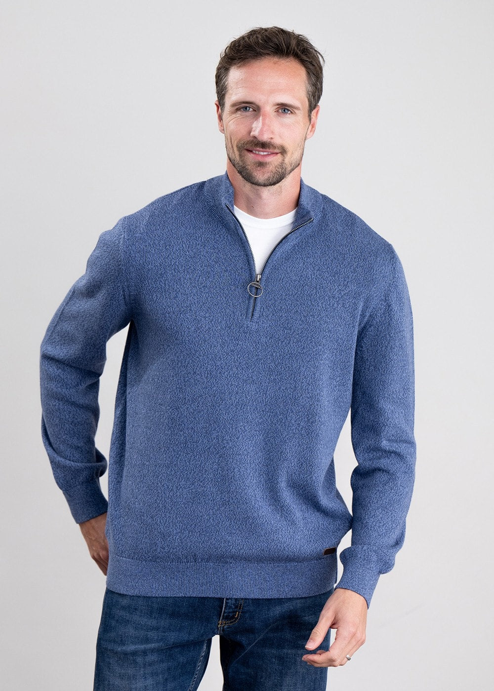 Whitfield Half Zip Sweater - Navy - 4