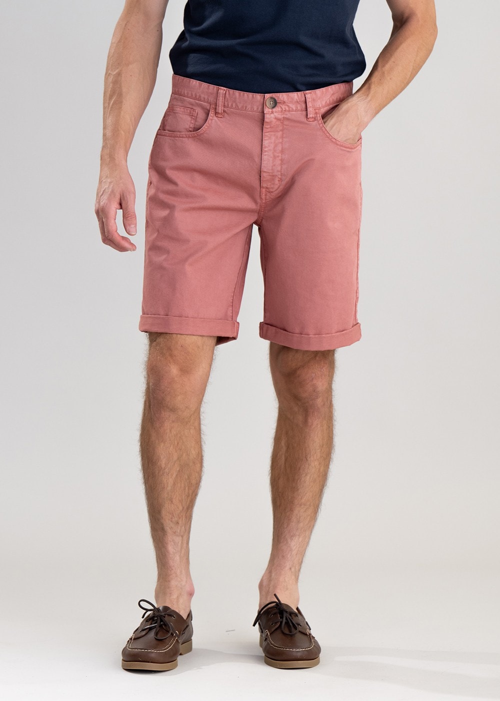 Overdyed Twill Shorts - Pink Clay - 4