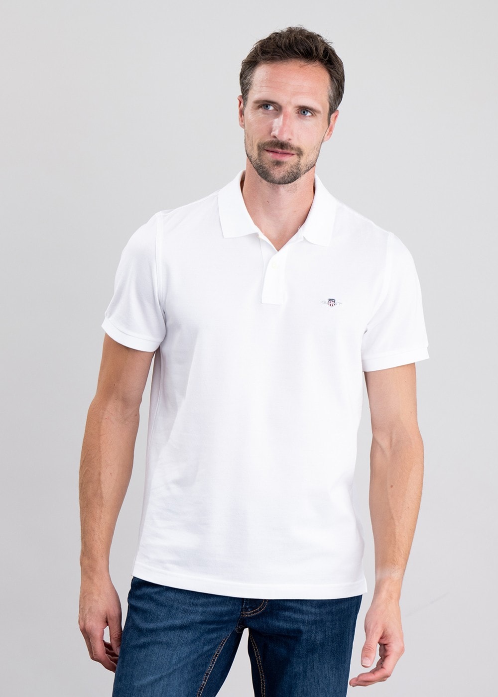 Shield Pique Polo - White - 3