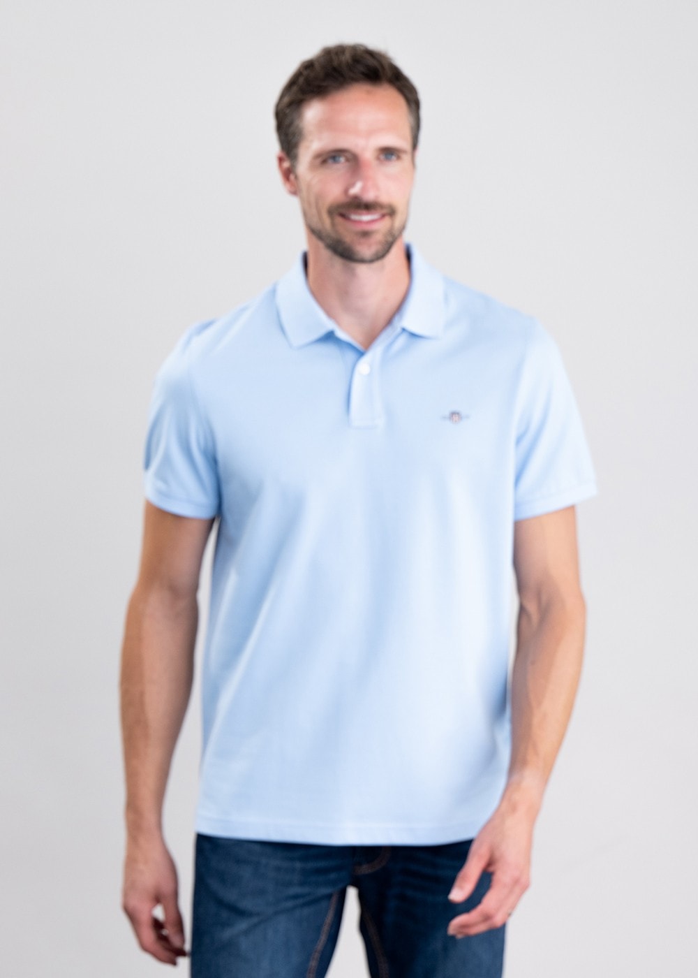 Shield Pique Polo - Capri Blue - 3