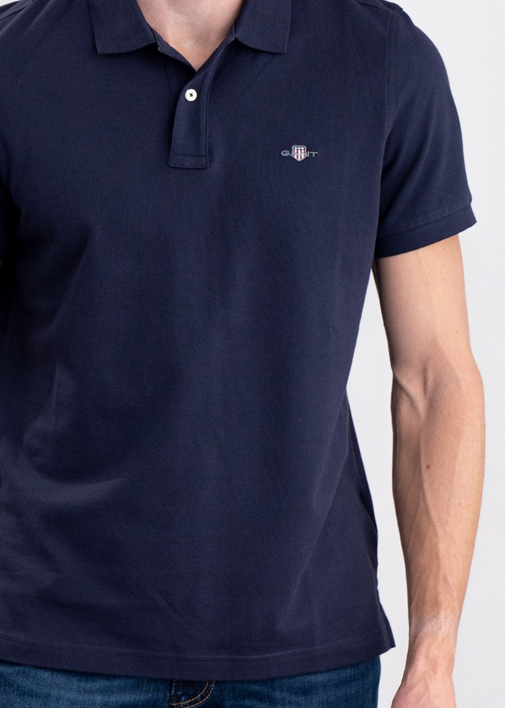 Shield Pique Polo - Evening Blue - 4